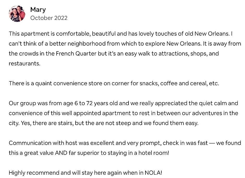 Group-friendly Near Bourbon Street New Orleans