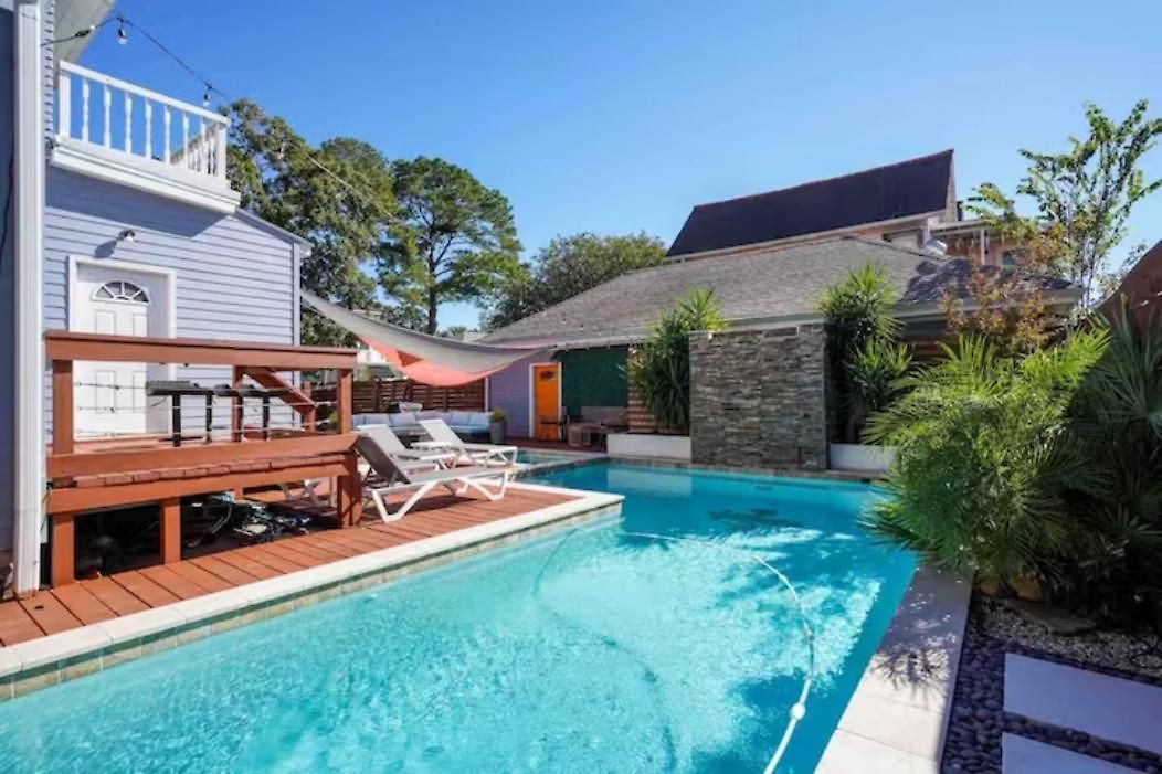 Grand Craftsman Style Heated Pool