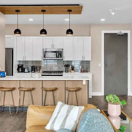 Pool & Gym Retreat Steps From Crescent Park Apartment