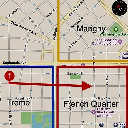 Cute 2bed 1 Bath 1half Bath, 7 Blocks From French Q Steps To Jazz Venues, Free Gated Parking Incl