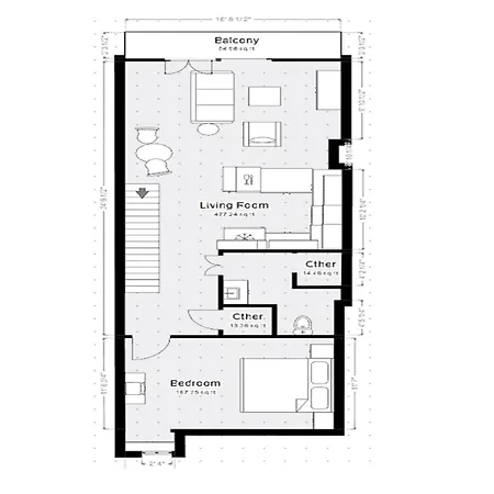 Holiday home Bright - Balcony & Private Entrance *